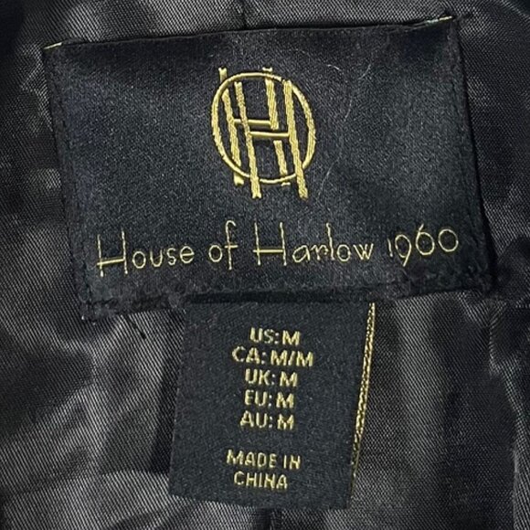 House of Harlow 1960 Tweed Cropped Blazer Jacket Size Medium - Picture 5 of 5